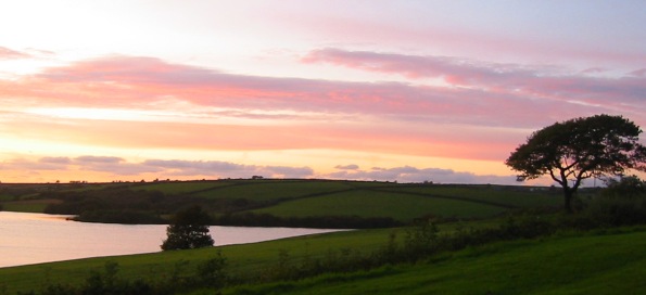 Sunset at Llysyfran